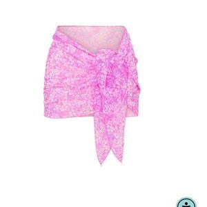 NEW KULANI KINIS women's mini mesh sarong in grape spritz